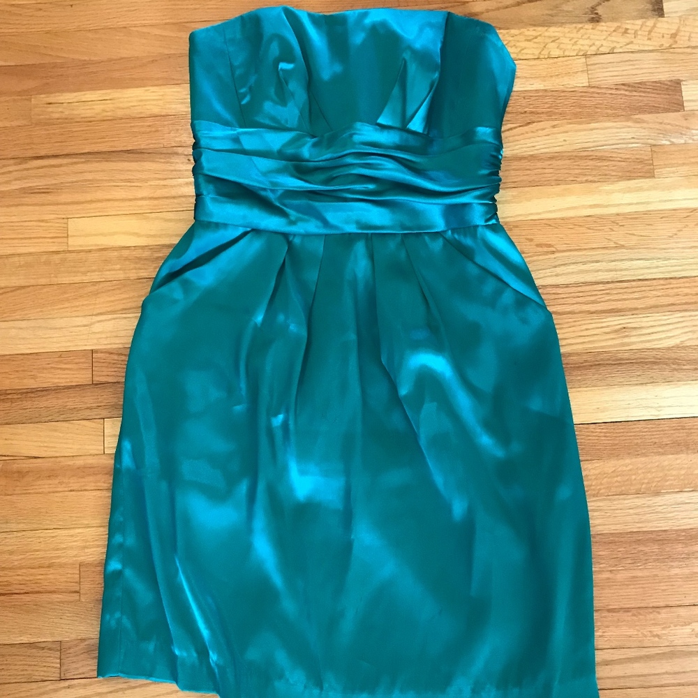 Bridesmaid Dress Strapless Jade Green
